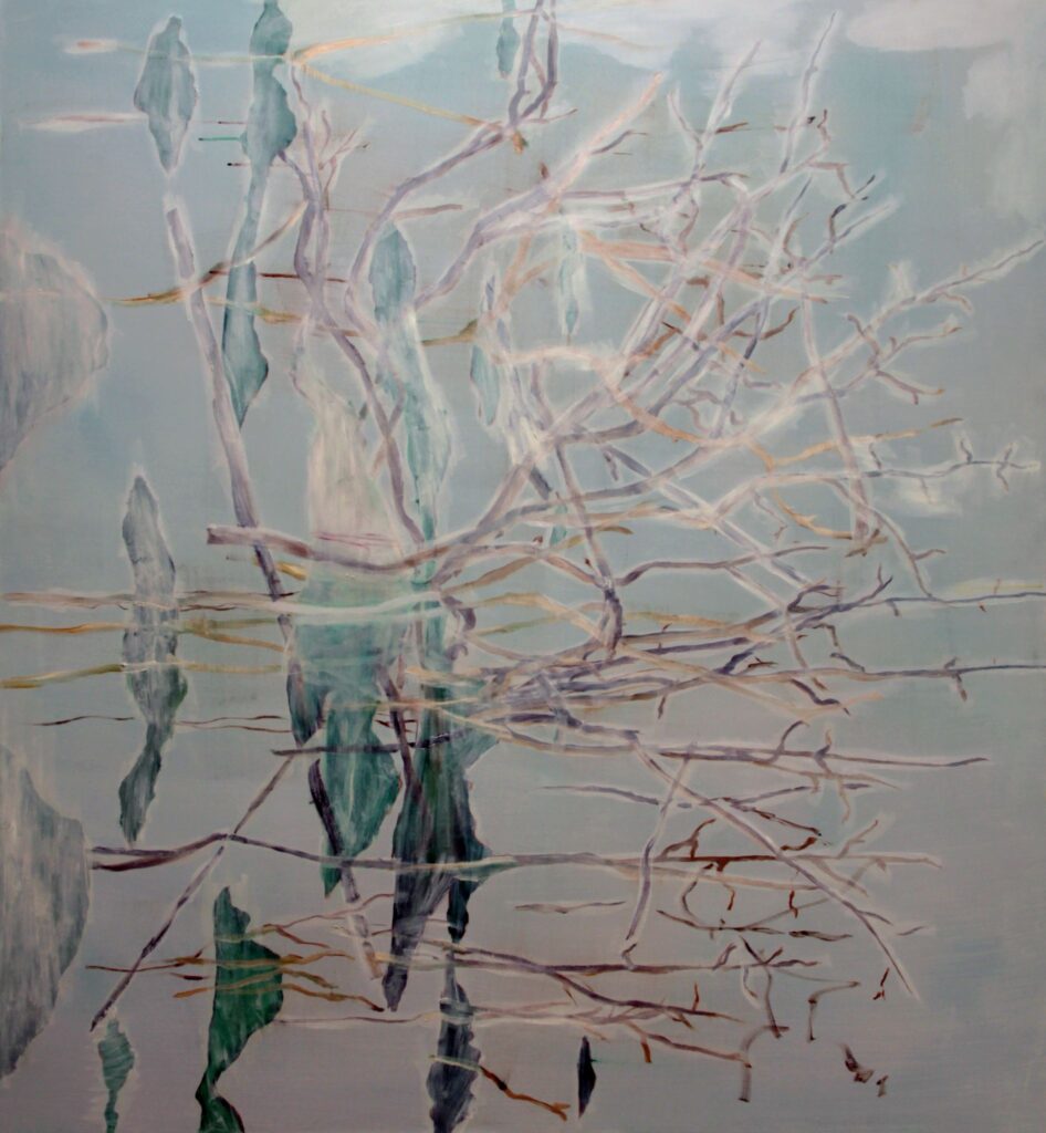 Julia Schwarz Frozen Bushes 2014 129 cm x 120 cm Oil on canvas, SOLD