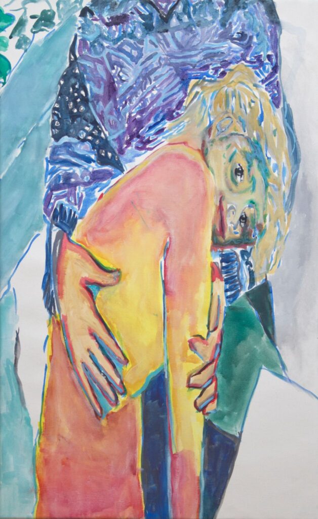 Julia Schwarz 2016 Gurli 50 cm x 81 cm Watercolor on canvas