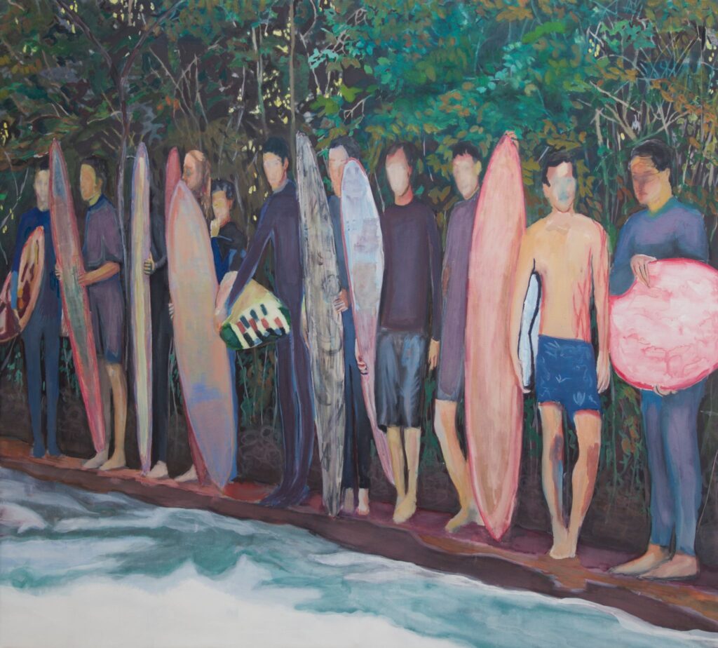 Julia Schwarz 2016 Surfer 86 cm x 95 cm Watercolor on canvas SOLD